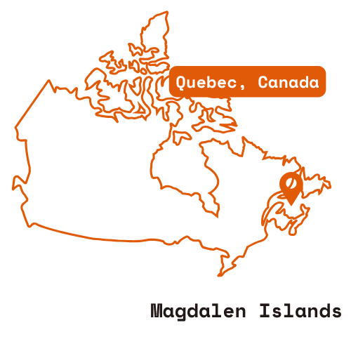 Mapa Iles de la madeleine